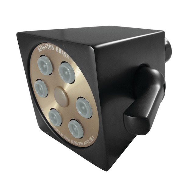 Shower Head, Matte Black, Wall Mount
